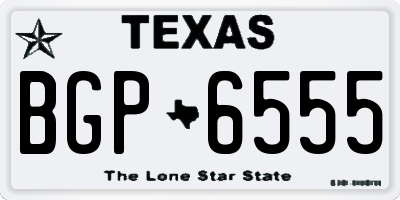 TX license plate BGP6555