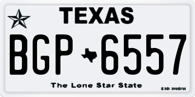 TX license plate BGP6557