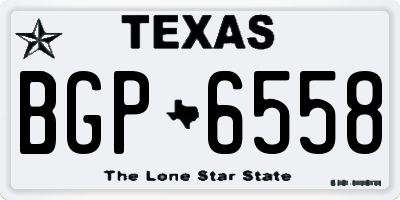 TX license plate BGP6558