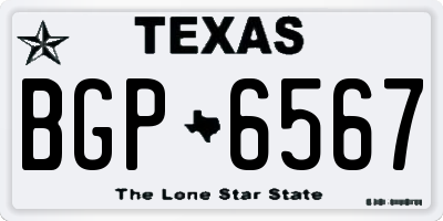 TX license plate BGP6567
