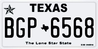 TX license plate BGP6568