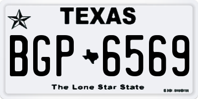 TX license plate BGP6569