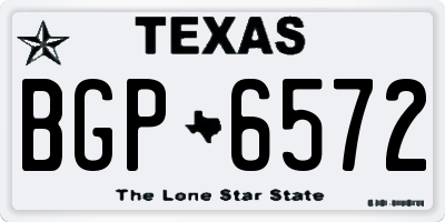 TX license plate BGP6572