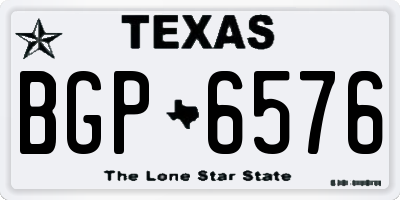 TX license plate BGP6576