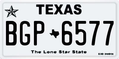 TX license plate BGP6577