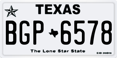 TX license plate BGP6578