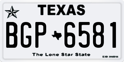 TX license plate BGP6581