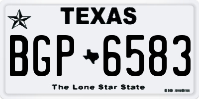 TX license plate BGP6583
