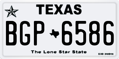 TX license plate BGP6586