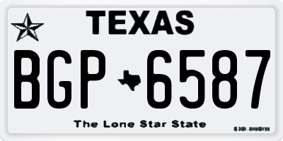 TX license plate BGP6587