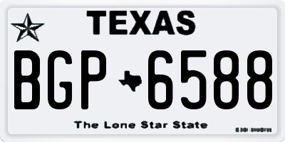 TX license plate BGP6588
