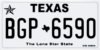 TX license plate BGP6590