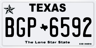 TX license plate BGP6592