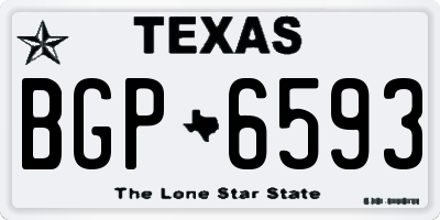 TX license plate BGP6593
