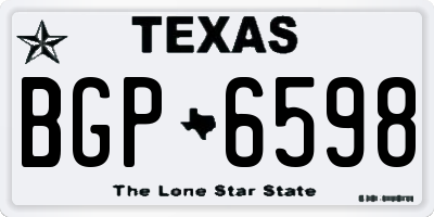 TX license plate BGP6598