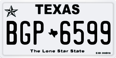 TX license plate BGP6599