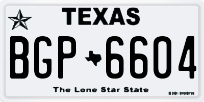 TX license plate BGP6604