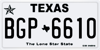 TX license plate BGP6610