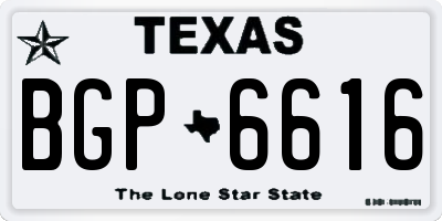 TX license plate BGP6616