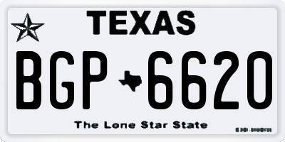 TX license plate BGP6620