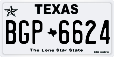 TX license plate BGP6624