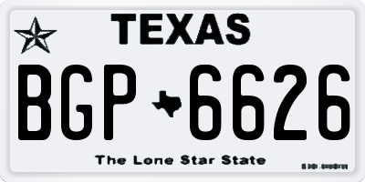 TX license plate BGP6626