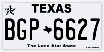 TX license plate BGP6627