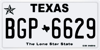 TX license plate BGP6629