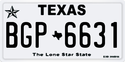 TX license plate BGP6631