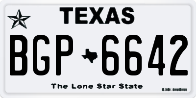 TX license plate BGP6642