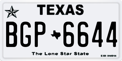 TX license plate BGP6644