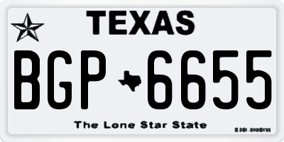 TX license plate BGP6655