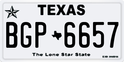 TX license plate BGP6657