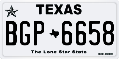 TX license plate BGP6658
