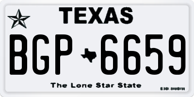 TX license plate BGP6659