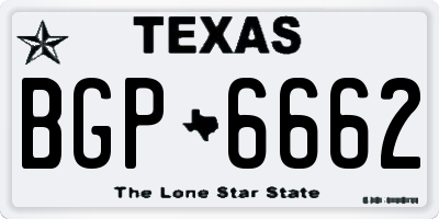 TX license plate BGP6662