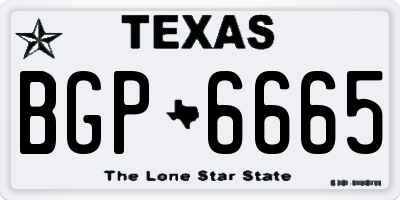 TX license plate BGP6665