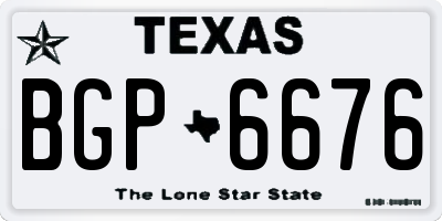 TX license plate BGP6676