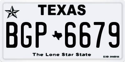 TX license plate BGP6679