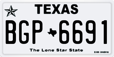 TX license plate BGP6691
