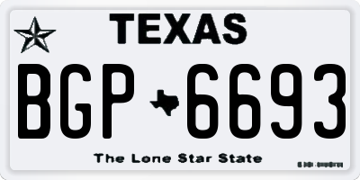 TX license plate BGP6693