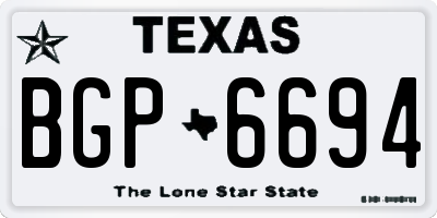 TX license plate BGP6694