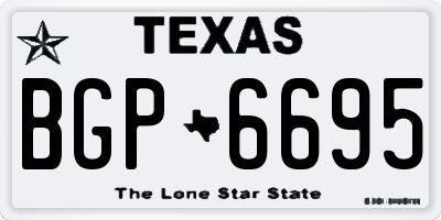 TX license plate BGP6695