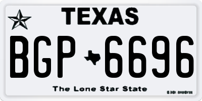 TX license plate BGP6696