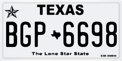 TX license plate BGP6698