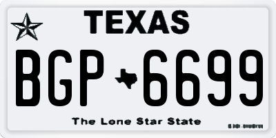 TX license plate BGP6699