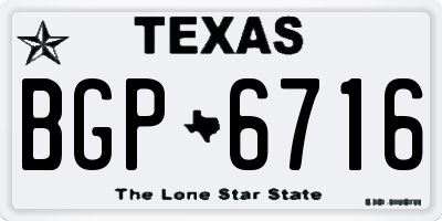 TX license plate BGP6716