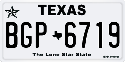 TX license plate BGP6719