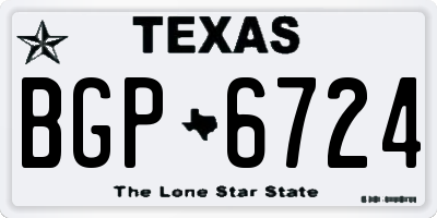 TX license plate BGP6724