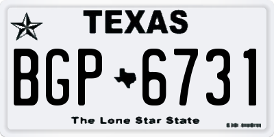 TX license plate BGP6731